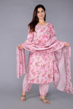 LOVISTA Womens Printed Straight Kurta Pant and Dupatta Set for Women Ethnic Tunic Kurtis Set